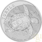 1 Unze Silbermünze Niue Schildkröte 2021