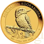 1/10 Unze Goldmünze Australien Kookaburra 2021