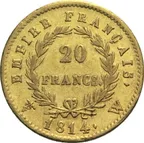 20 Francs Goldmünze Napoleon I mit Kranz