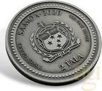 1 Unze Silbermünze Samoa Seepferdchen 2020 Antik Finish
