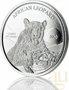 1 Unze Silbermünze Afrika Ghana Leopard 2020