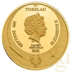 1 Unze Goldmünze Tokelau Krake Cthulhu 2021