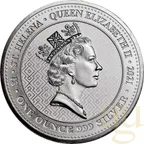1 Unze Silbermünze St. Helena - The Queen´s Virtues - Victory 2021