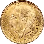 2,5 Dos Y Medio Pesos Goldmünze Mexiko Hidalgo