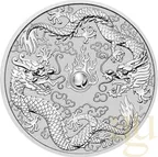 10 Unzen Silbermünze Australien Double Dragon 2021