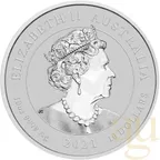 10 Unzen Silbermünze Australien Double Dragon 2021