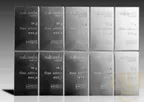 10 x 10g Silber Tafelbarren - Combibarren