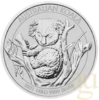 1 Kilogramm Silbermünze Australien Koala 2021