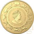 1/2 Unze Goldmünze Australien RAM Lunar Ochse 2021