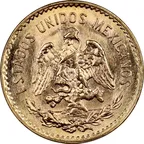 5 Cinco Pesos Goldmünze Mexiko Hidalgo