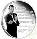 1 Unze Silbermünze Tuvalu James Bond 007 - Sean Connery 2021 - proof coloriert
