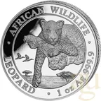1 Unze Silbermünze Somalia African Wildlife Leopard 2020
