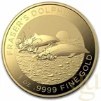 1 Unze Goldmünze Australien Fraser´s Dolphin - Borneo Delfin 2021