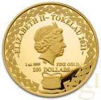 1 Unze Goldmünze Tokelau Igelfisch 2021