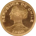 100 Pesos Goldmünze Chile Liberty