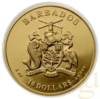 1 Unze Goldmünze Barbados Seepferdchen 2021