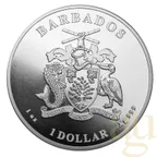 1 Unze Silbermünze Barbados Seepferdchen 2021