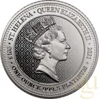 1 Unze Platinmünze St. Helena - The Queen´s Virtues - Victory 2021