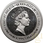 1 Unze Platinmünze St. Helena - The Queen´s Virtues - Victory 2021