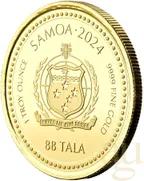 1 Unze Goldmünze Samoa Drache 2024 - polierte Platte