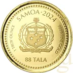 1 Unze Goldmünze Samoa Drache 2024 - polierte Platte