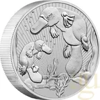 2 Unzen Silbermünze Australien Next Generation -  Piedfort Platypus 2021