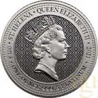 1 Unze Platinmünze St. Helena - The Queen´s Virtues - Victory 2021