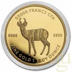 1 Unze Goldmünze Republic of Tschad Mandala Antilope 2021