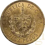 10 Pesos Goldmünze Kuba