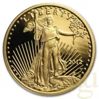 1/4 Unze Goldmünze American Eagle 2012 - polierte Platte