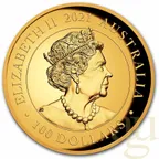1 Unze Goldmünze Australien Schwan 2021 - High Relief - polierte Platte