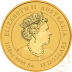 1/10 Unze Goldmünze Australien Lunar III Tiger 2022