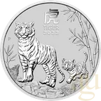 10 Kilogramm Silbermünze Australien Lunar III Tiger 2022