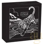 1 Unze Silbermünze Australien Lunar III Tiger 2022 - polierte Platte