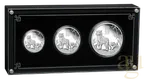 Silbermünze Australien Lunar III Tiger 2022 - polierte Platte - Three Coin Set