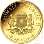 1/10 Unze Goldmünze Somalia Elefant 2022