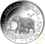 1 Unze Silbermünze Somalia Elefant 2022
