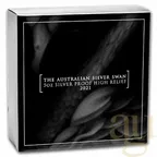 5 Unzen Silbermünze Australien Schwan 2021 - High Relief - polierte Platte