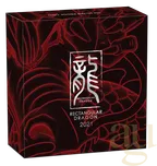 1 Unze Silbermünze Perth Mint Rectangular Dragon 2021 - polierte Platte
