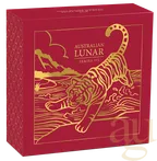 1 Unze Goldmünze Australien Lunar III Tiger 2022 - polierte Platte