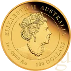 1 Unze Goldmünze Australien Lunar III Tiger 2022 - polierte Platte