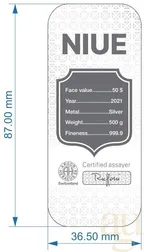 500 Gramm Silber Argor Heraeus Niue Münzbarren