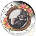 1/2 Unze Silbermünze Australien Dreaming Down Under - Tasmanian Devil 2021 - proof color
