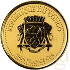 1 Unze Goldmünze Kongo Gorilla 2021