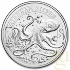 1 Unze Silbermünze Barbados Octopus 2021