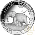 2 Unzen Silbermünze Somalia Elefant 2022