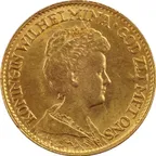 10 Gulden Goldmünze Wilhelmina
