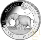 10 Unzen Silbermünze Somalia Elefant 2022