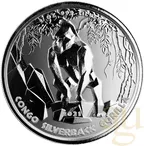 1 Unze Silbermünze Afrika Kongo Silberrücken Gorilla 2021