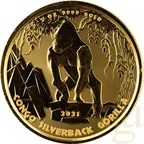 1 Unze Goldmünze Kongo Gorilla 2021